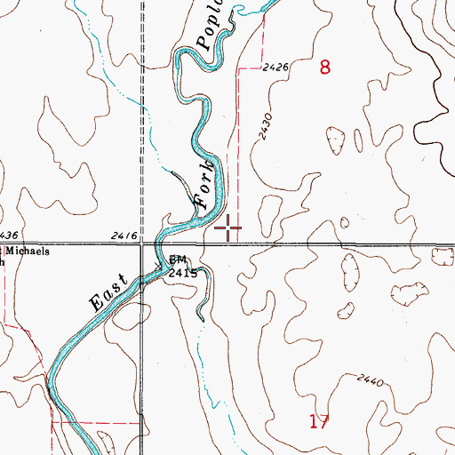 Topographic Map of 37N48E08CDCC01 Well, MT