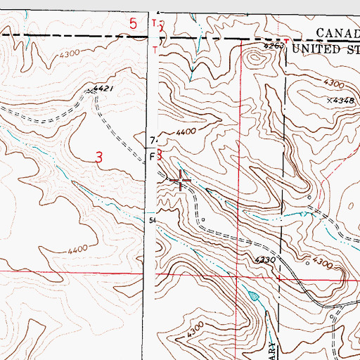 Topographic Map of 37N06W03DA__01 Well, MT