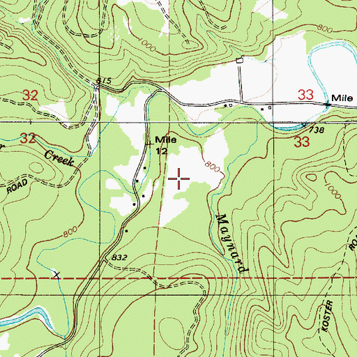 Topographic Map of Logspur (historical), OR