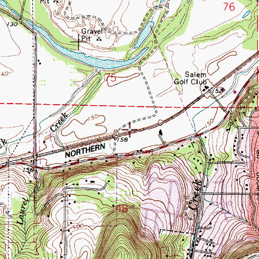 Topographic Map of Croisan (historical), OR
