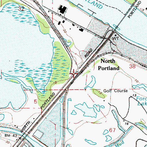 Topographic Map of North Portland Junction, OR