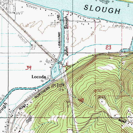 Topographic Map of Port Westward Spur, OR