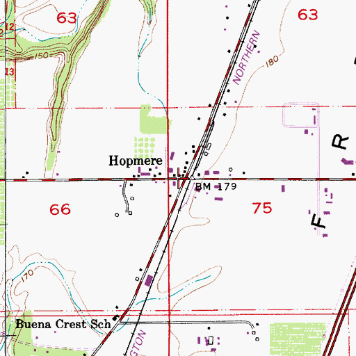 Topographic Map of Hopmere, OR