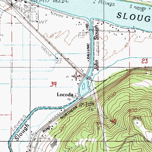 Topographic Map of Locoda (historical), OR
