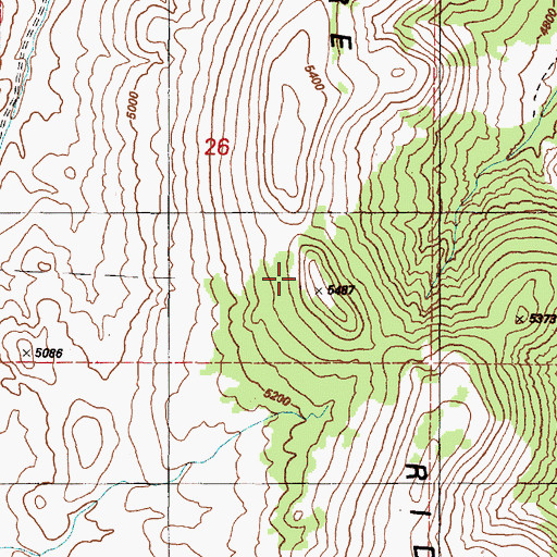 Topographic Map of Bendire Ridge, OR