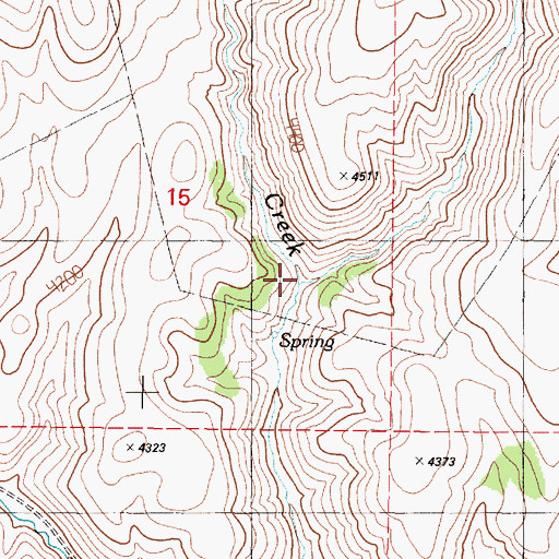 Topographic Map of Kitten Canyon, OR