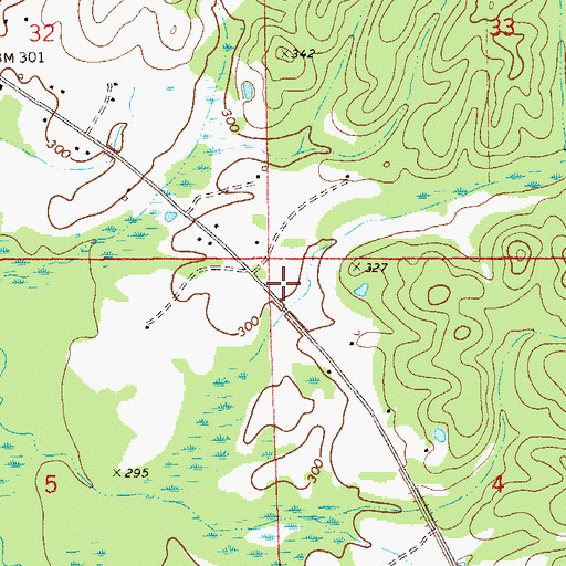 Topographic Map of Ligon Cemetery, AL