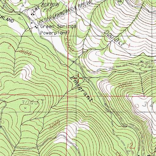 Topographic Map of Schoolhouse Creek, OR