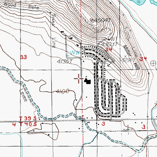 Topographic Map of Falcon Heights School, OR