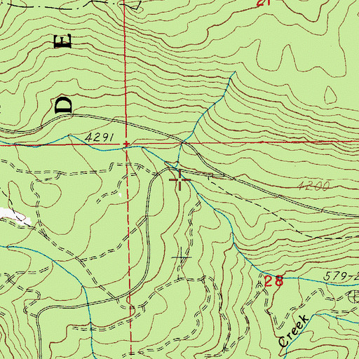 Topographic Map of Corbett Park, OR
