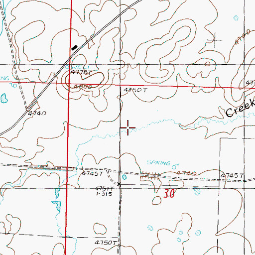 Topographic Map of Klink Reservoir, OR