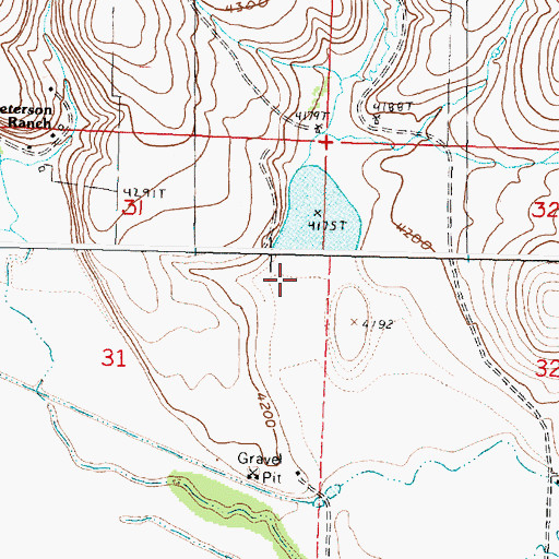 Topographic Map of Paiute Reservoir, OR