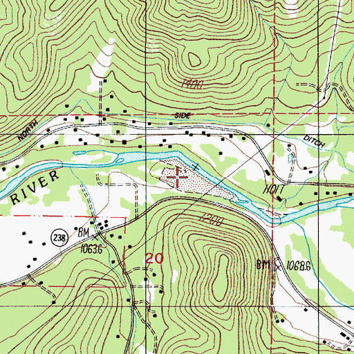 Topographic Map of Applegate County Park, OR