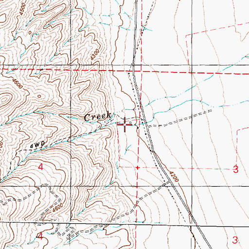 Topographic Map of Catlow Place, OR