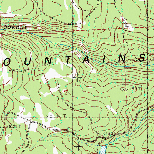 Topographic Map of Crow Spring, OR