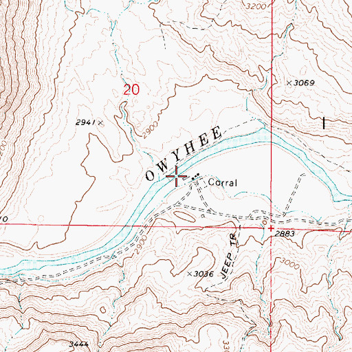 Topographic Map of Morcom Ranch, OR