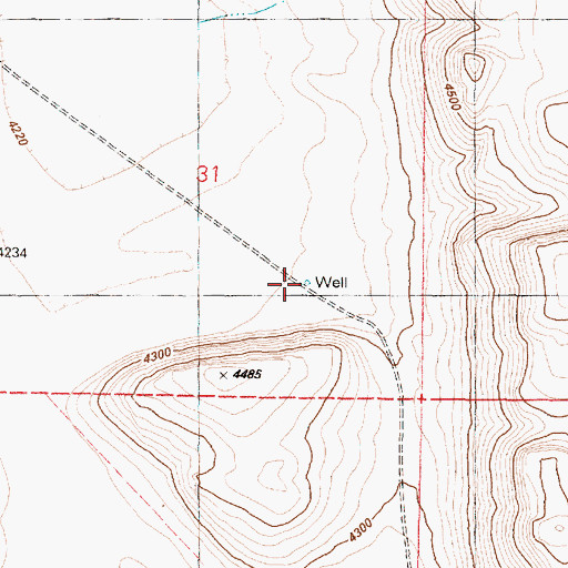 Topographic Map of Mann Lake Well Number Two, OR
