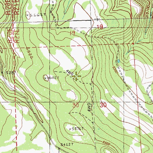 Topographic Map of Wasp Spring, OR