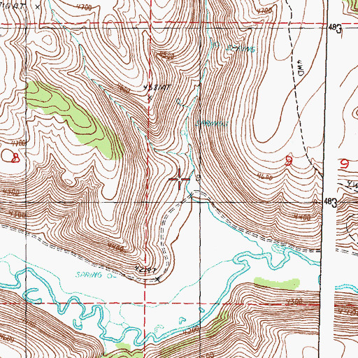 Topographic Map of Mayes Cabin, OR