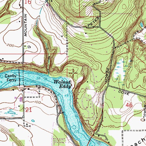 Topographic Map of Hebb County Park, OR