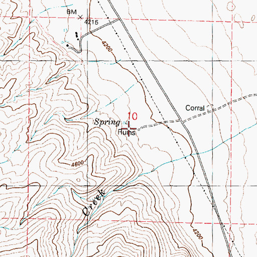 Topographic Map of Owens Ranch, OR