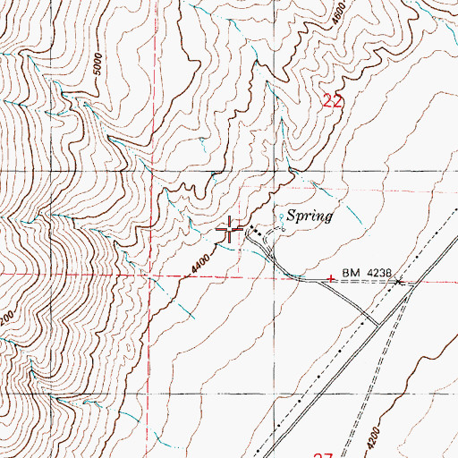 Topographic Map of Pete Miller Ranch, OR