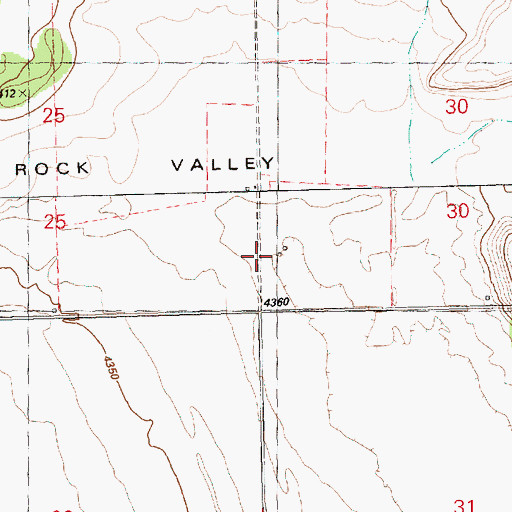 Topographic Map of Mrs B A Gordon Ranch, OR
