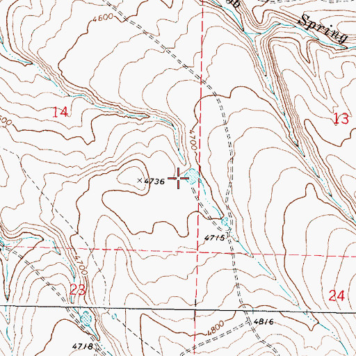 Topographic Map of Lower Antelope Reservoir, OR