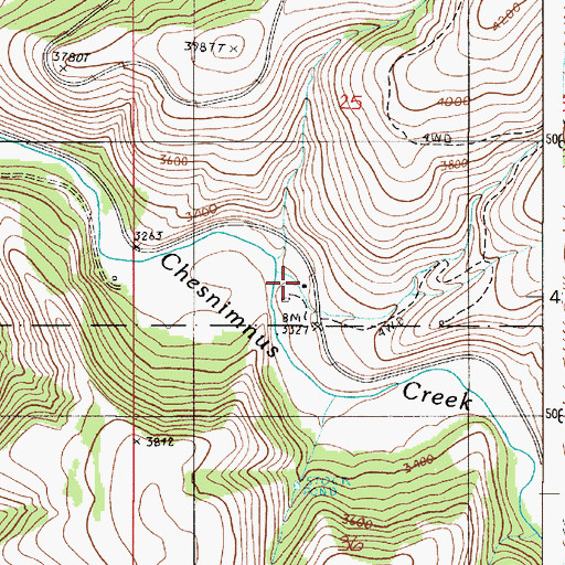 Topographic Map of Paulson Ranch, OR