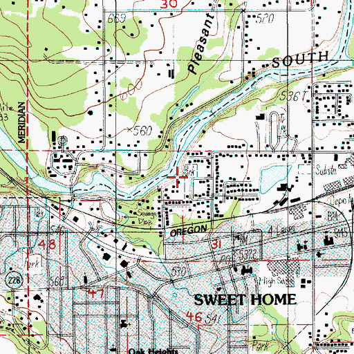 Topographic Map of Northside Park, OR