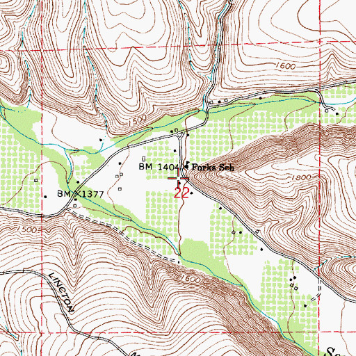 Topographic Map of Bowlus Ditch, OR
