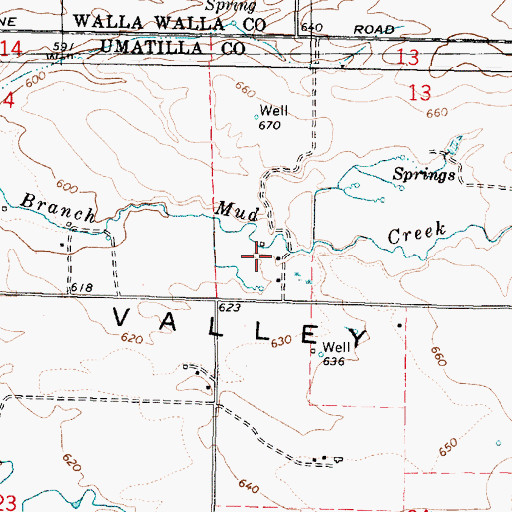 Topographic Map of Burley Creek, OR