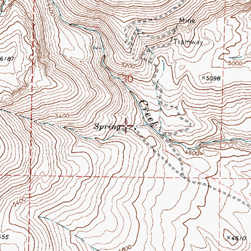 Topographic Map of Alexander Mine, OR