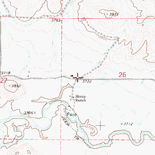 Topographic Map of Loren Miller Ranch, OR