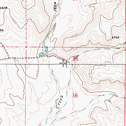 Topographic Map of E Jones Ranch, OR