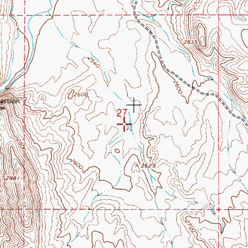 Topographic Map of Ant Hill Reservoir, OR