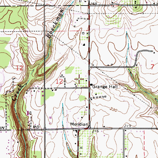 Topographic Map of Tualatin Grange Hall, OR