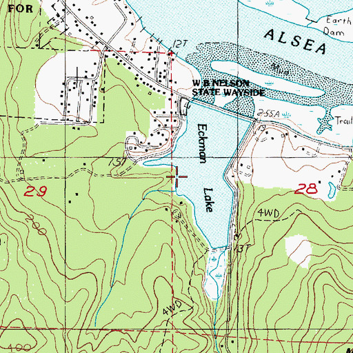 Topographic Map of Eckman Slough, OR