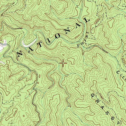 Topographic Map of Sawmill Branch, TN