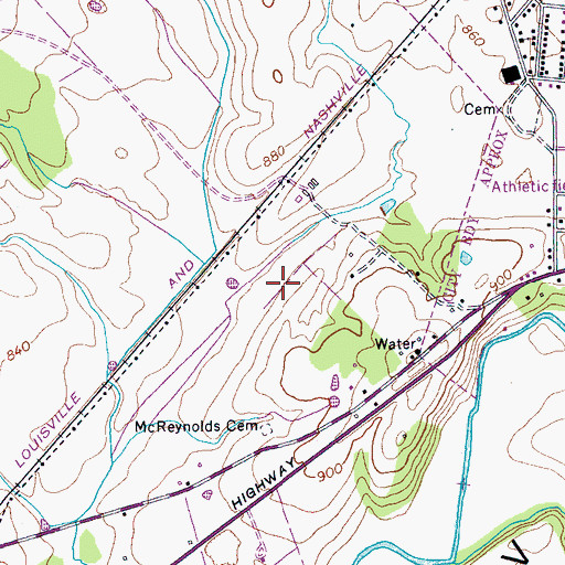 Topographic Map of Bledsoe County, TN