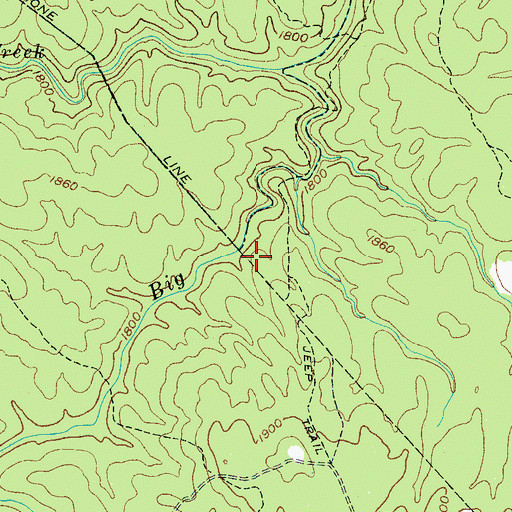Topographic Map of Grundy County, TN