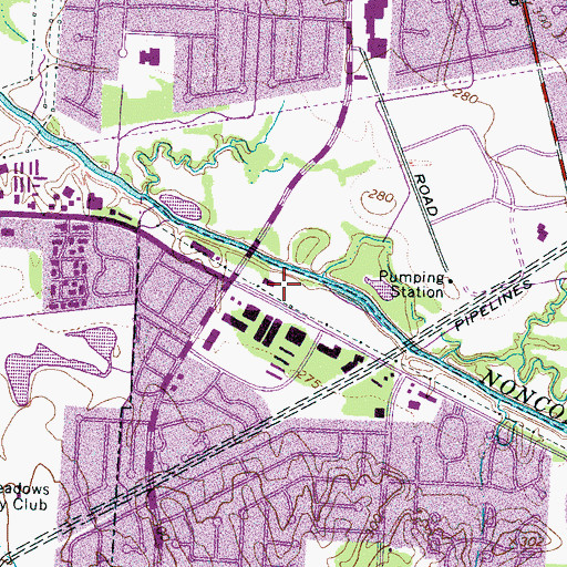 Topographic Map of WWEE-AM (Germantown), TN