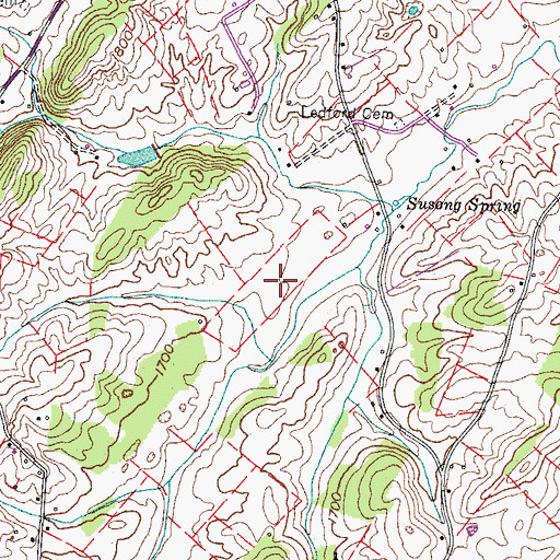Topographic Map of WJSO-AM (Jonesboro), TN