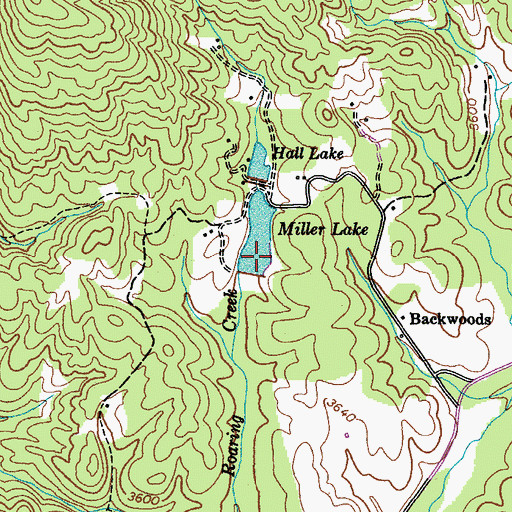 Topographic Map of Miller Lake Dam, TN