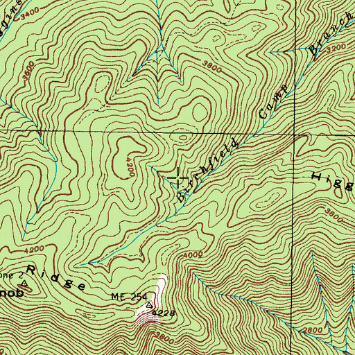 Topographic Map of Mink Gap, TN