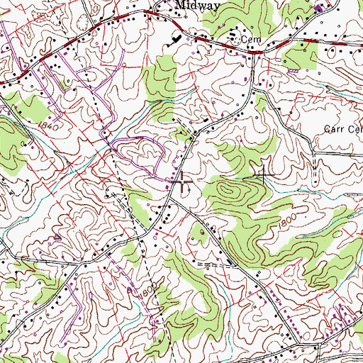 Topographic Map of Maison Institute (historical), TN