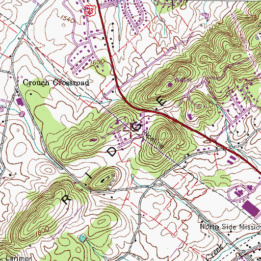 Topographic Map of Sequoyah Heights, TN