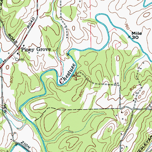 Topographic Map of Longs Mills (historical), TN
