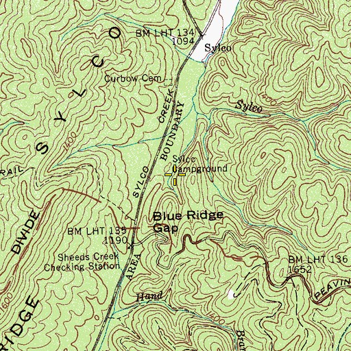 Topographic Map of Civilian Conservation Corps Camp Number 1452 (historical), TN