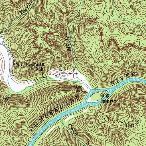 Topographic Map of Elva (historical), TN